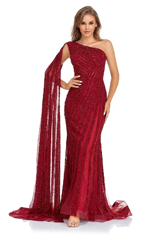 High Couture NR2238 Long One Shoulder Formal Prom GownTightwrap