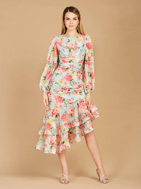 Lara Dresses 29244 Long Sleeve Printed Formal DressTightband