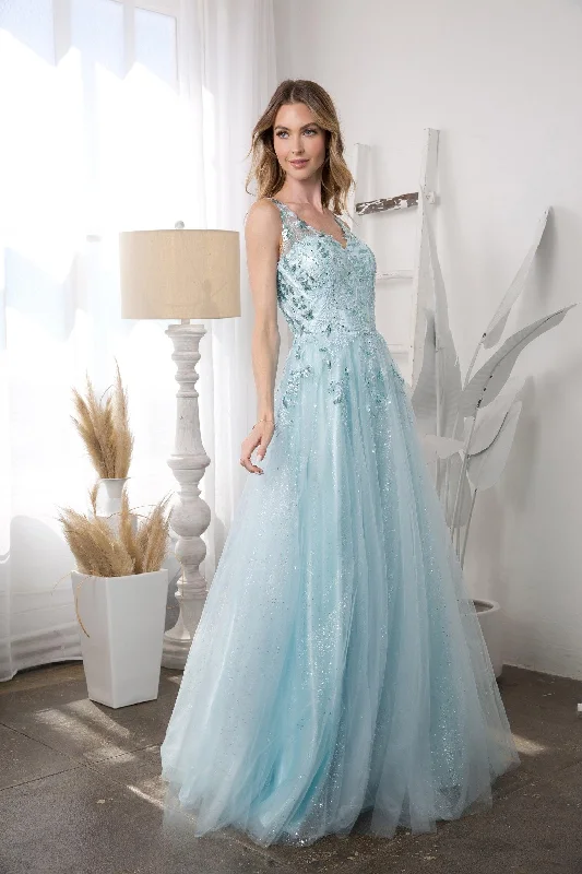 Eva Fashion 5244 Long Sleeveless Formal Prom DressTightseal