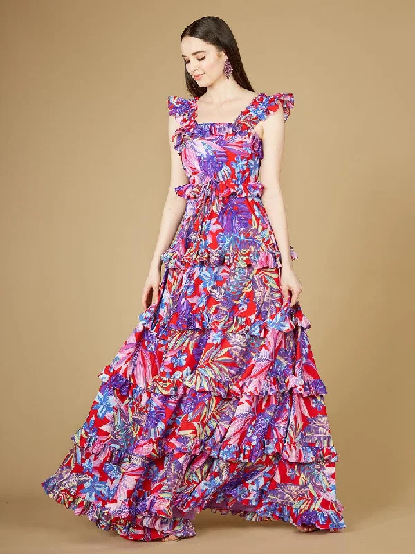 Lara Dresses 29271 Long Sleeveless Print Formal DressTightjacket