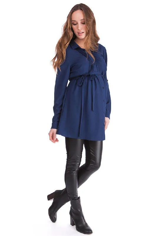 TunicTopMarineSeraphine Lena Woven Maternity Tunic