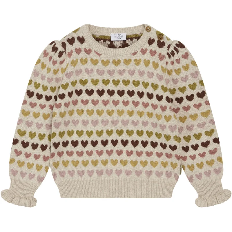 PulloverrelaxedHust & Claire Wheat Melange Mini Pani Pullover