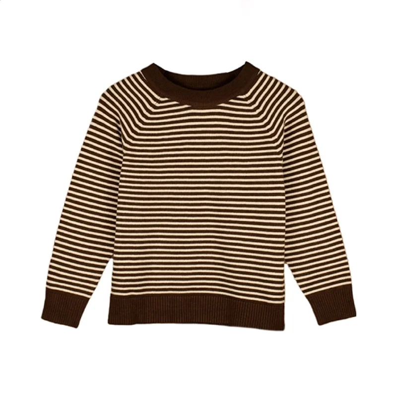 PulloverfleeceFliink Chicory Coffee W. Sand Stripes Favo Pullover