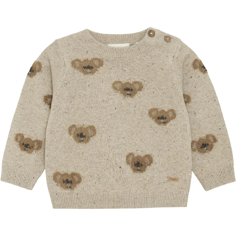 PulloverfreshMinymo Beige Melange Pullover Knit