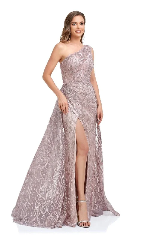 High Couture NR2223 Long One Shoulder Formal Prom DressTighthug