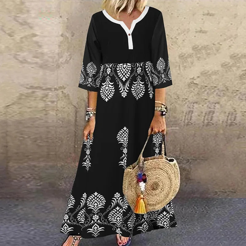 TunicTopPlatinumMinimal Monochromatic Maxi Dress for Summer