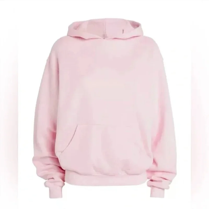 PulloverlightweightCotton Fleece Pullover Hoodie In Cherry Blossom