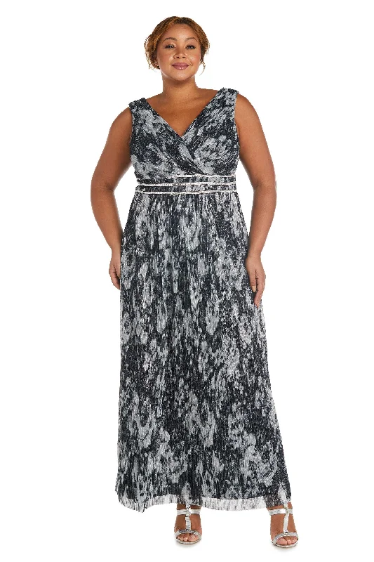 R&M Richards 7178W Long Plus Size Metallic Dress SaleTightbeat