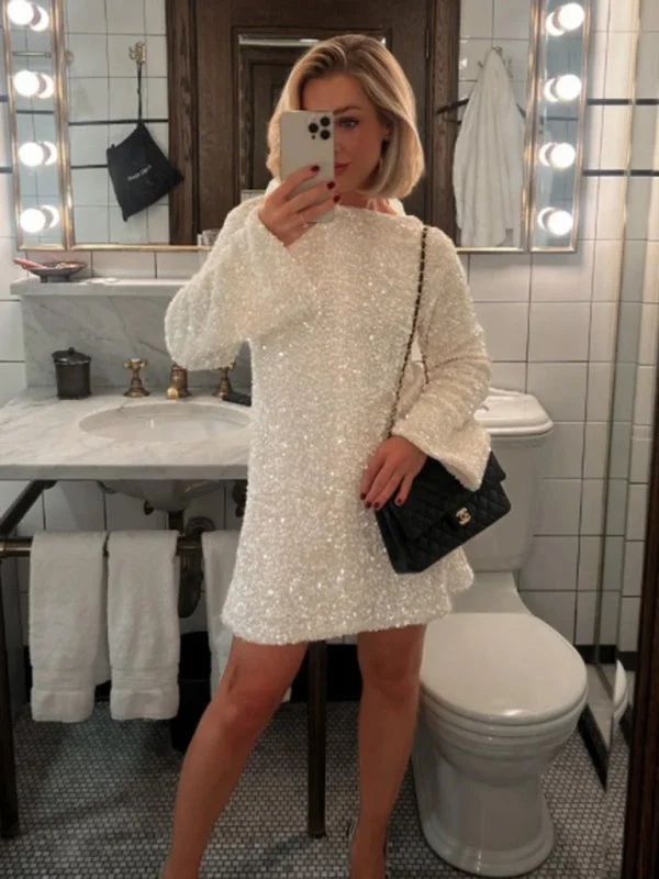 TunicTopChimeraSequin Tunic Mini Dress for Fashion Shows