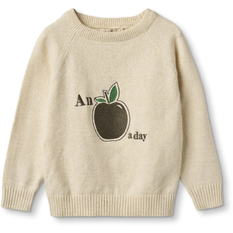 PullovermatteFliink Sandshell Alon Apple Text Pullover