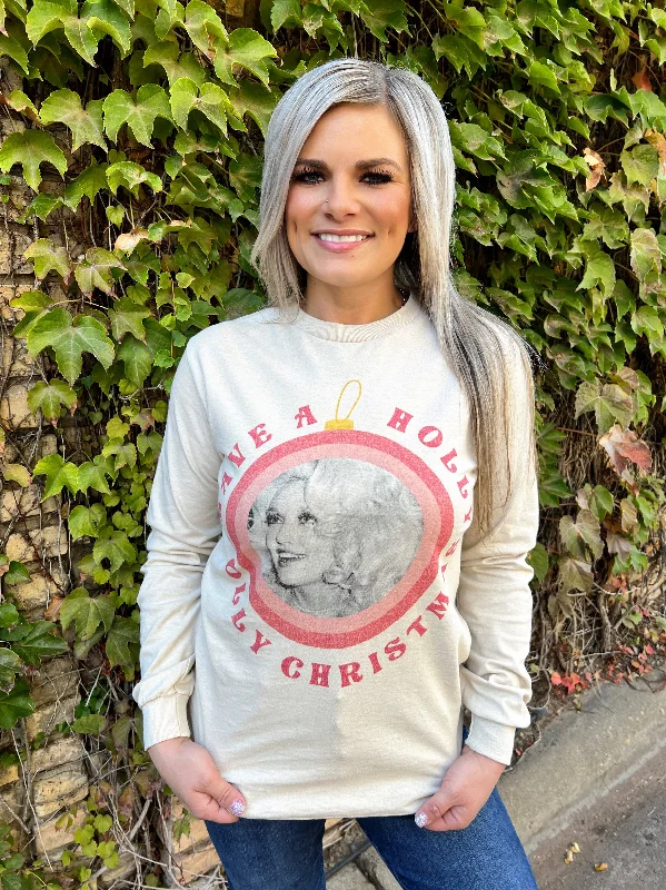 Holly Dolly Christmas Long Sleeve Tee