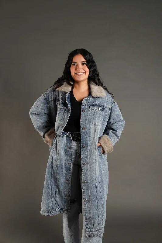 DIANA ROSH LONG DENIM COATStatement Jackets