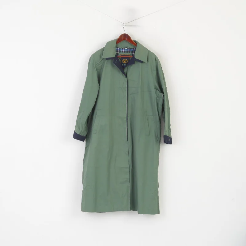 International Styling Danish Fashion Women 42 XL Coat Green Vintage Single Breasted MacUrban Jackets