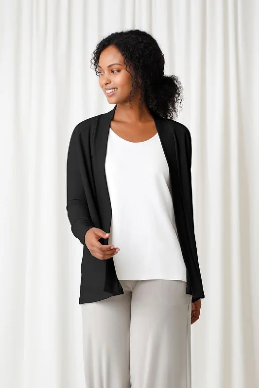 Everyday Cardigan | BlackLace-Up Knit Tops