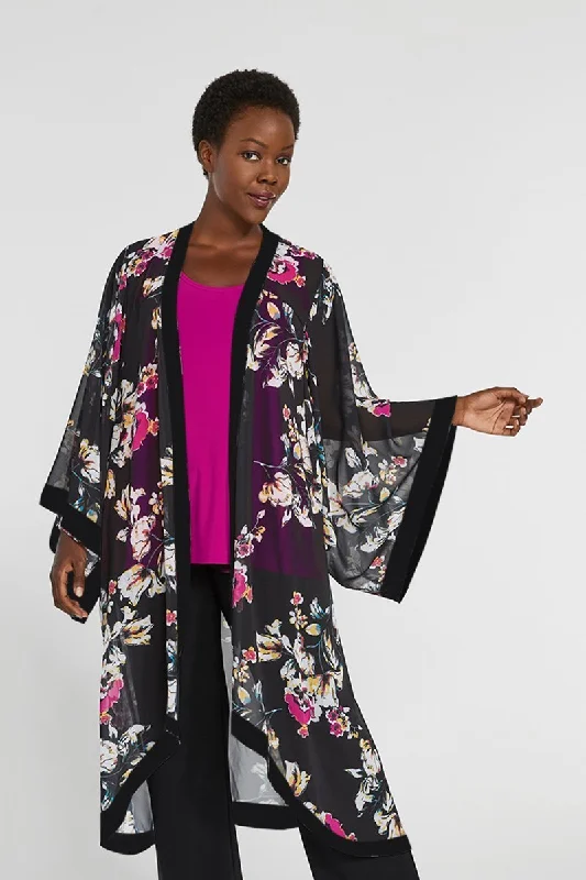 Whisper Long Kimono | Black FloralStreetwear Knit Tops