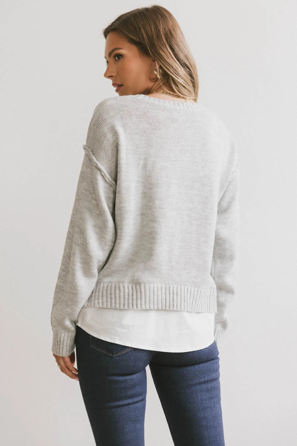 Marcel Knit Sweater in GreyStreetwear Knit Tops