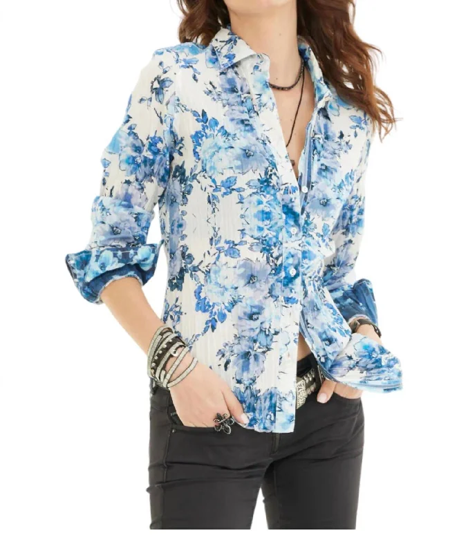 Bahai Button Down Shirt In WhitePolyester Shirts