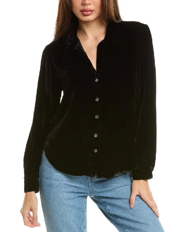 Bella Dahl Silk-Blend Clean ShirtFringed Shirts