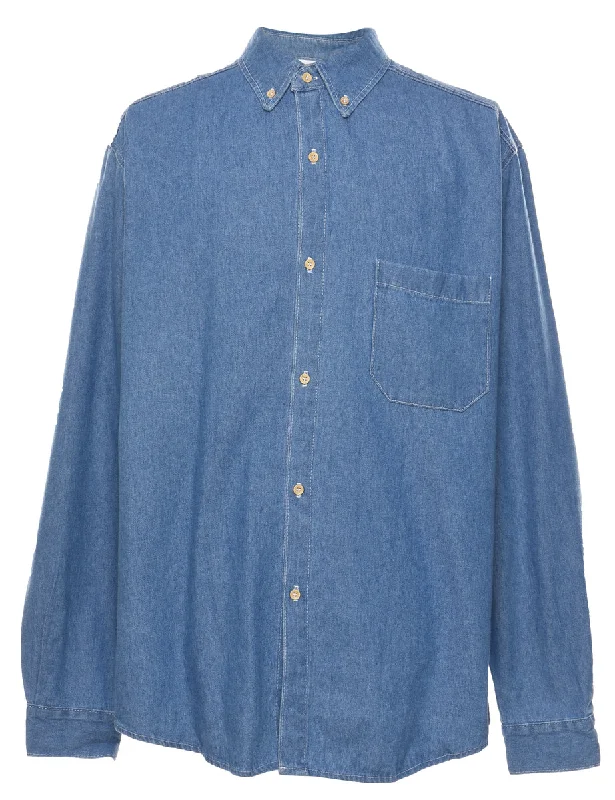 Classic Medium Wash Denim Shirt - LFringed Shirts