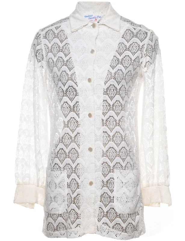 Classic White Lace Shirt - LAthletic Shirts