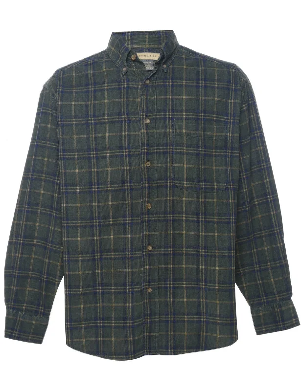 Corduroy Checked Shirt - MHunting Shirts