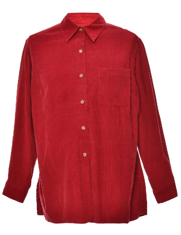 Corduroy Maroon Shirt - XLQuick-Dry Shirts