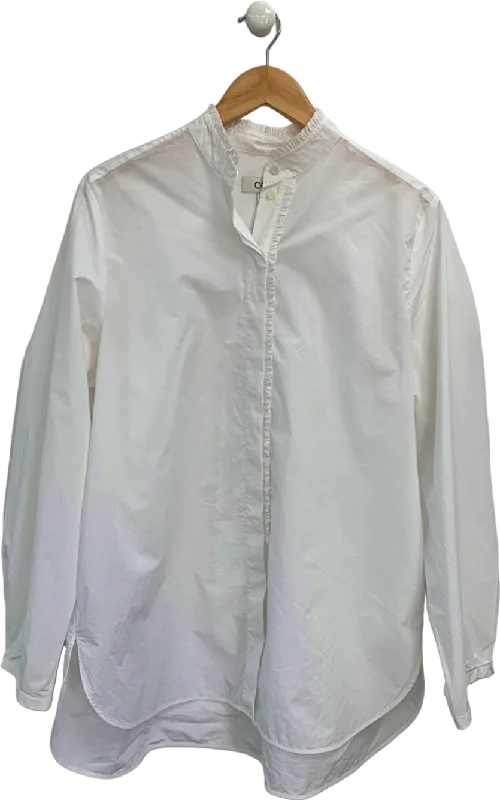 Cos White Cotton Frill Collar Shirt UK 8Branded Shirts