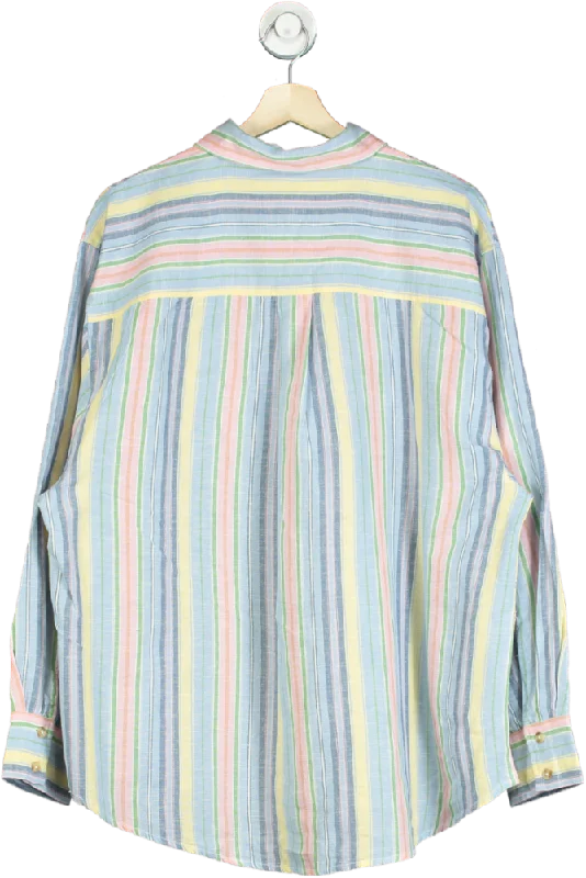 Damson Madder Multicoloured Striped Shirt UK 12Recycled Fabric Shirts