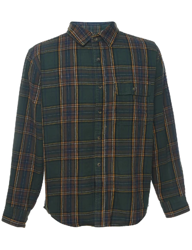 Dark Green Checked Shirt - MPolka Dot Shirts