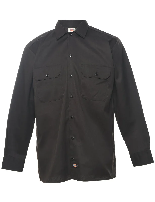 Dickies Dark Brown Workwear Shirt - SRetro Shirts