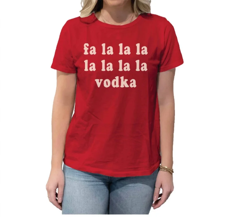 Falala Vodka Tee Shirt In RedRainproof Shirts