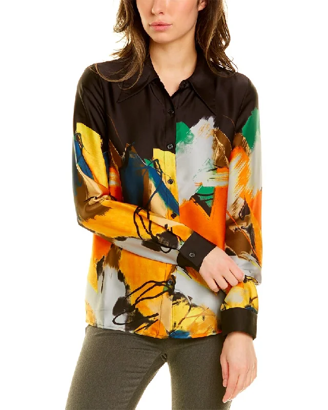 Gracia Colorful Painting Print Long Sleeve ShirtCycling Shirts