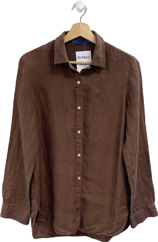 J McLaughlin Brown Linen Shirt UK XSStatement Shirts