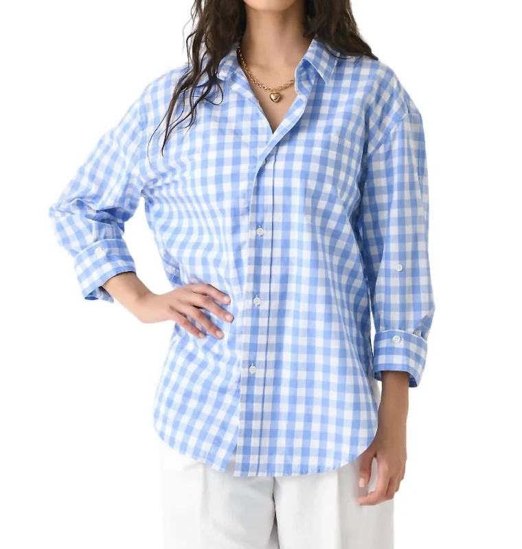 Kayla Shirt In Bluesky GinghamPlush Shirts