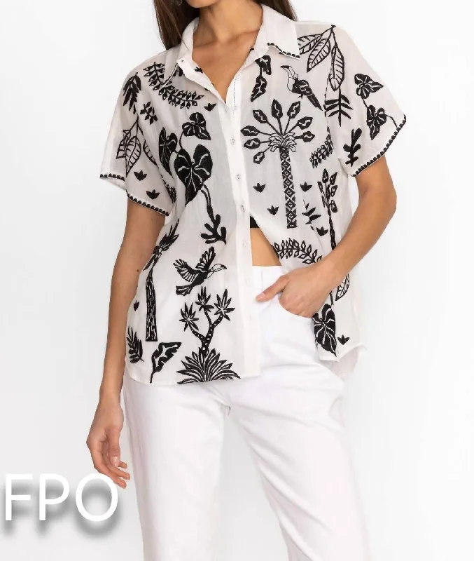 Luciana Dolman Shirt In White And BlackFestival Shirts