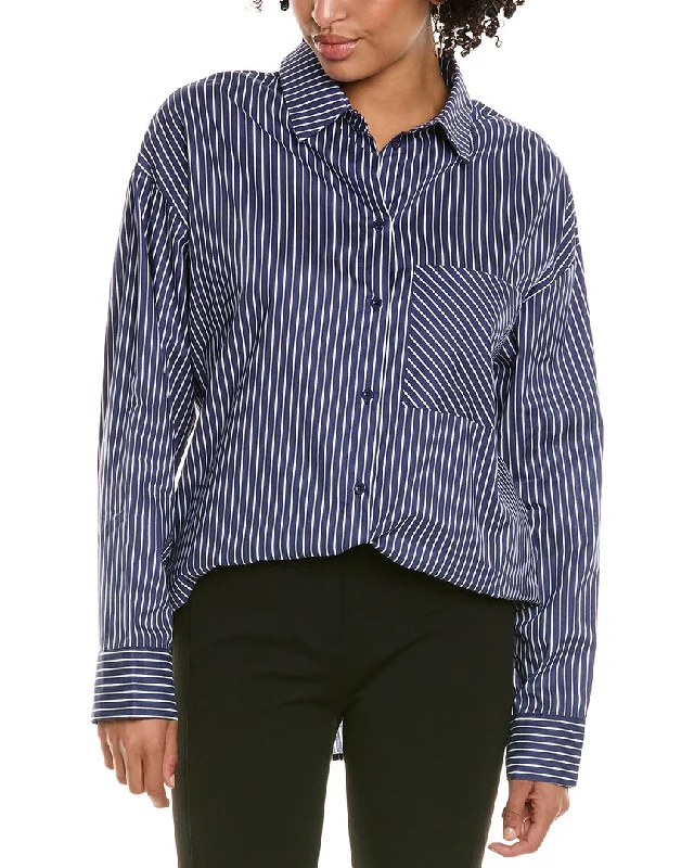 Madison Miles Stripe ShirtRibbed Cuff Shirts