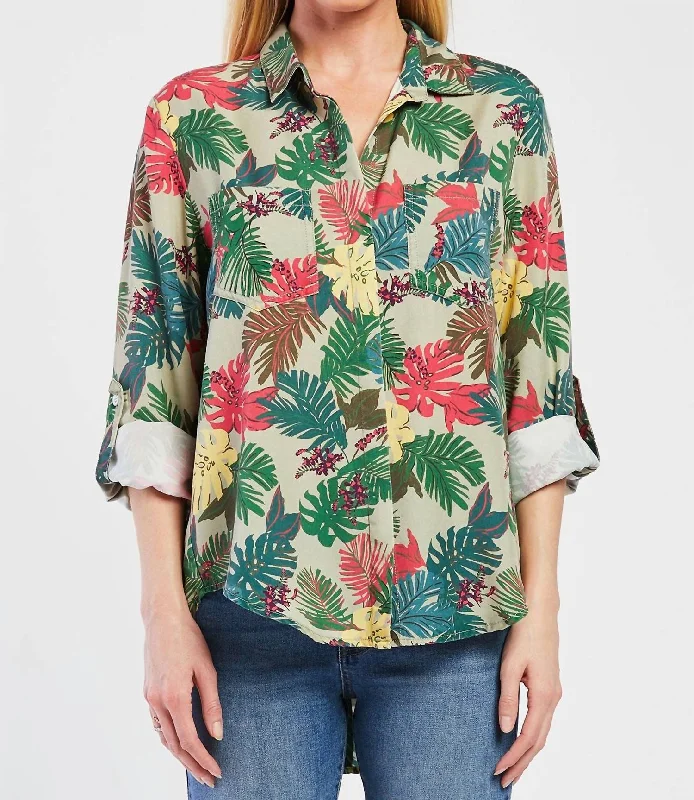 Riley Honolulu Button-Up Shirt In KhakiButton-Up Shirts