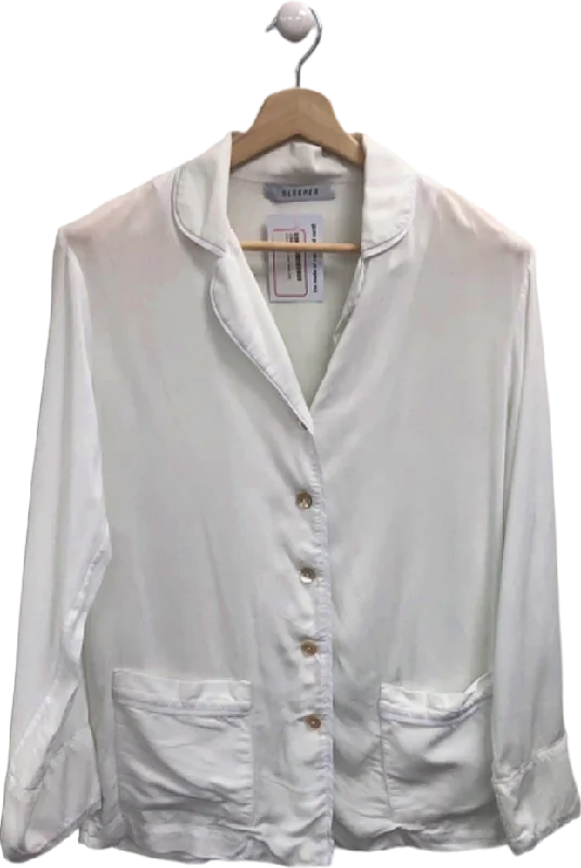 Sleeper White Lounge Shirt UK SLounge Shirts