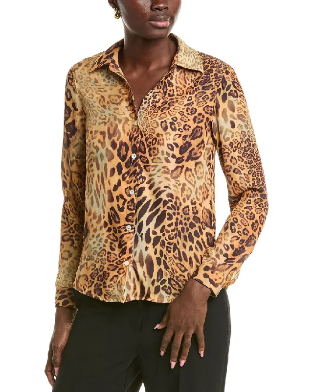 T Tahari Printed Woven ShirtEmbellished Shirts