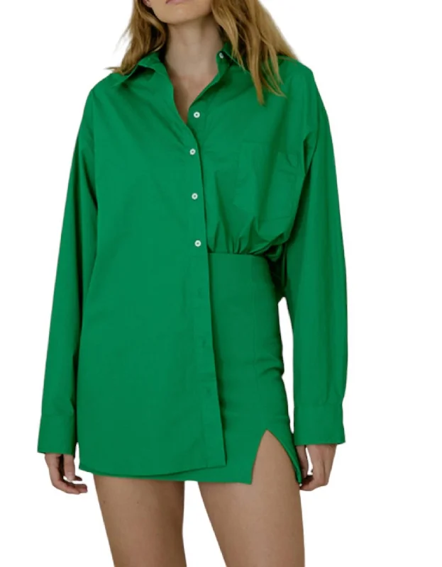 Toni Button Down Shirt In GreenHooded Shirts