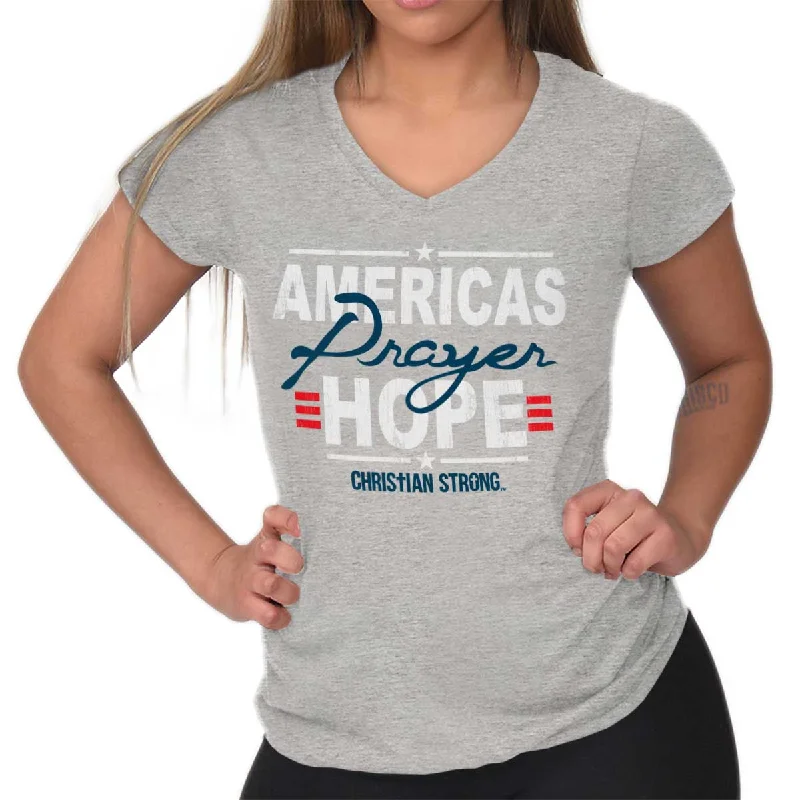 America's hope Junior Fit V-Neck T-ShirtScoop Neck T-Shirts