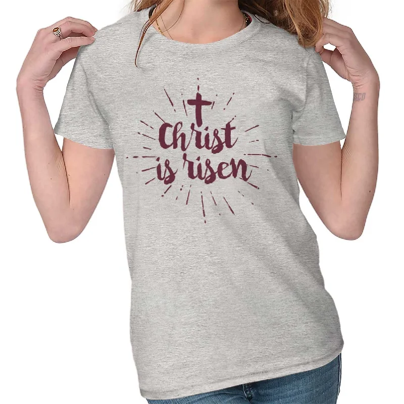 Christ Risen Ladies T ShirtReflective T-Shirts