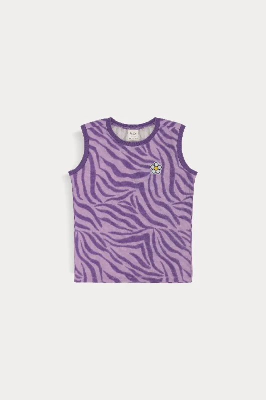 Animal Print Ribbed Tank TopYoga T-Shirts