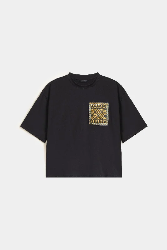 Super Cropped T-Shirt With Embroidered PatchReflective T-Shirts