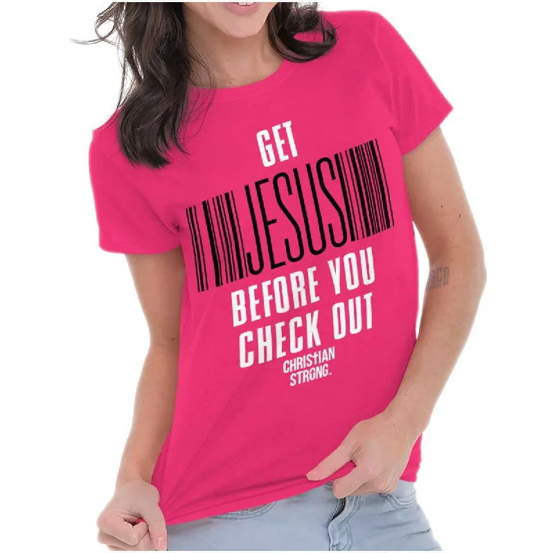 Get Jesus Ladies T ShirtColorblock T-Shirts