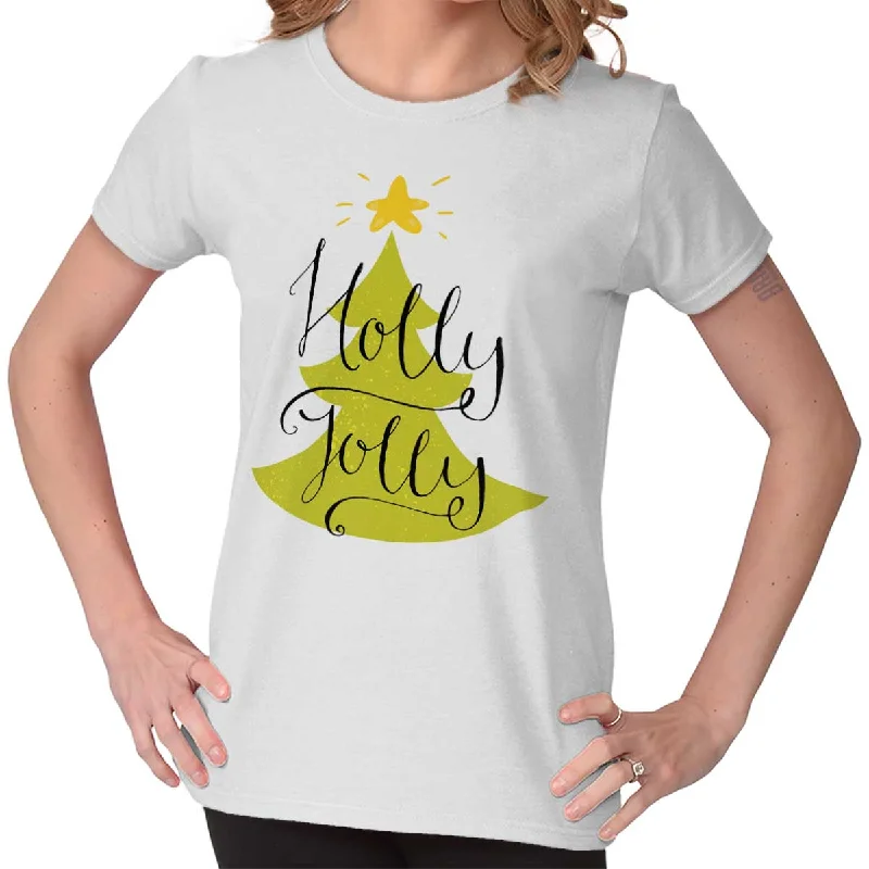 Holly Jolly Ladies T ShirtHooded T-Shirts