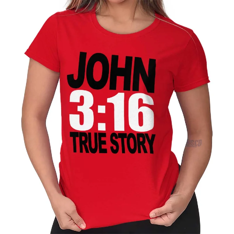 John 3:16 Ladies T ShirtRibbed Cuff T-Shirts