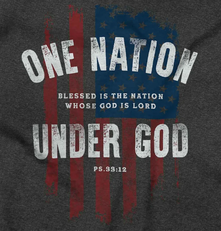 One Nation Under God Junior Fit V-Neck T ShirtRecycled Fabric T-Shirts