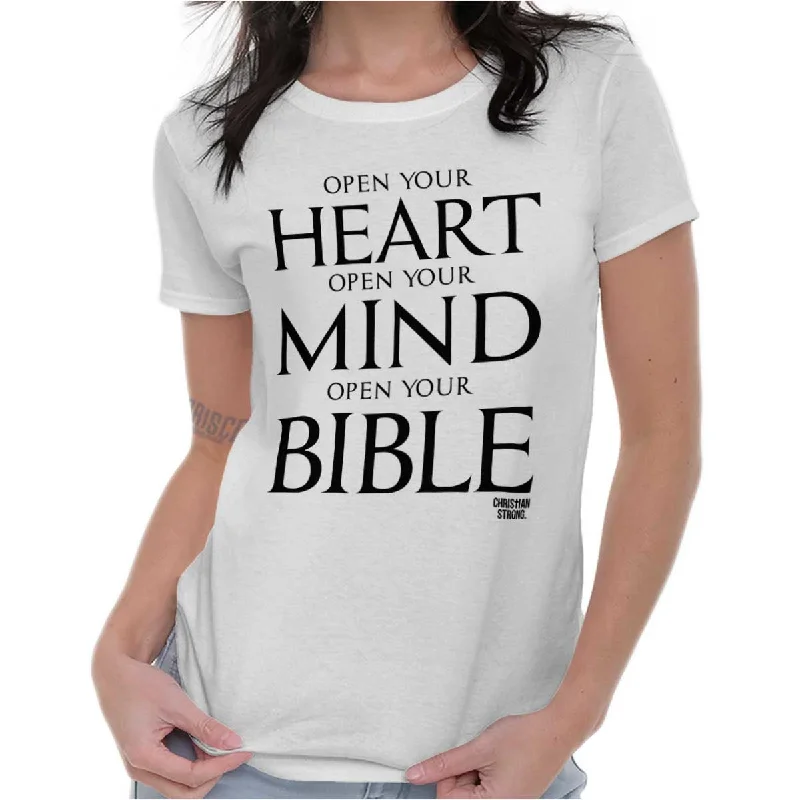 Open Your Bible Ladies T ShirtOrganic Cotton T-Shirts