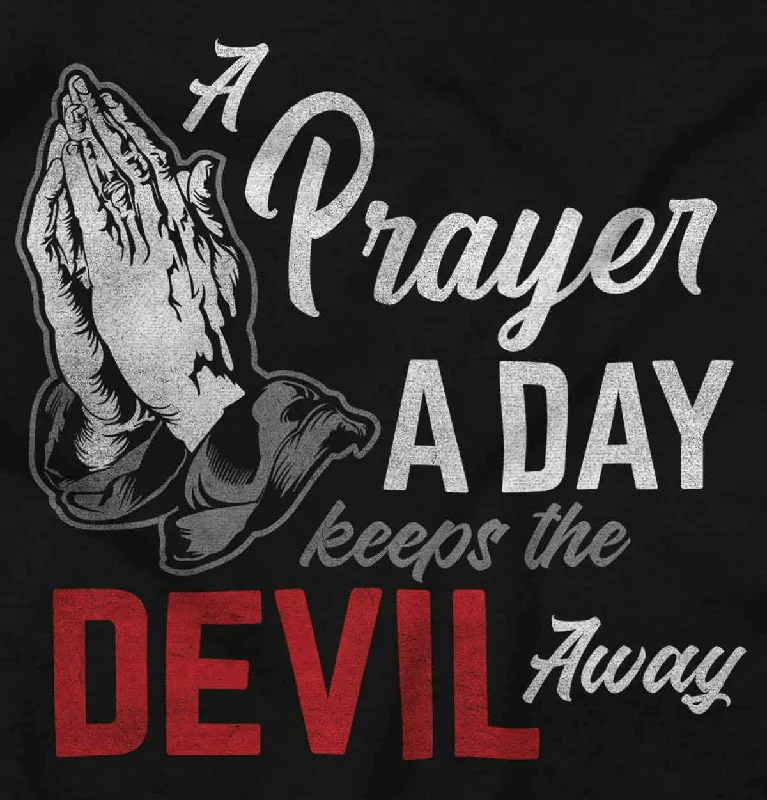 Pray A Day Junior Fit V-Neck T ShirtCollaborative T-Shirts